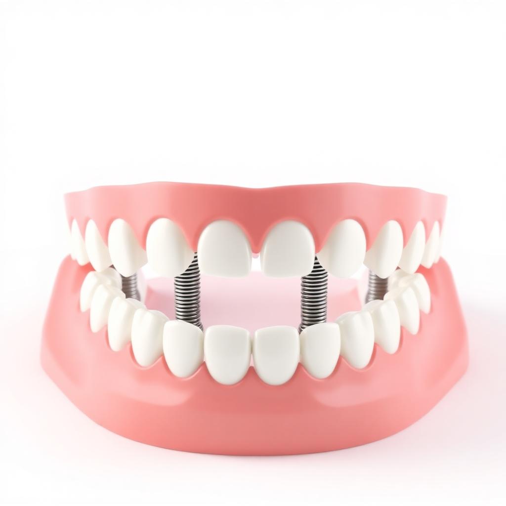 3D render of an All-on-4 dental implant arch
